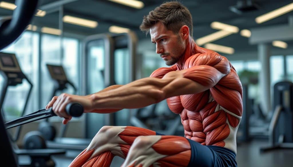 Quel muscle fait travailler le rameur ?