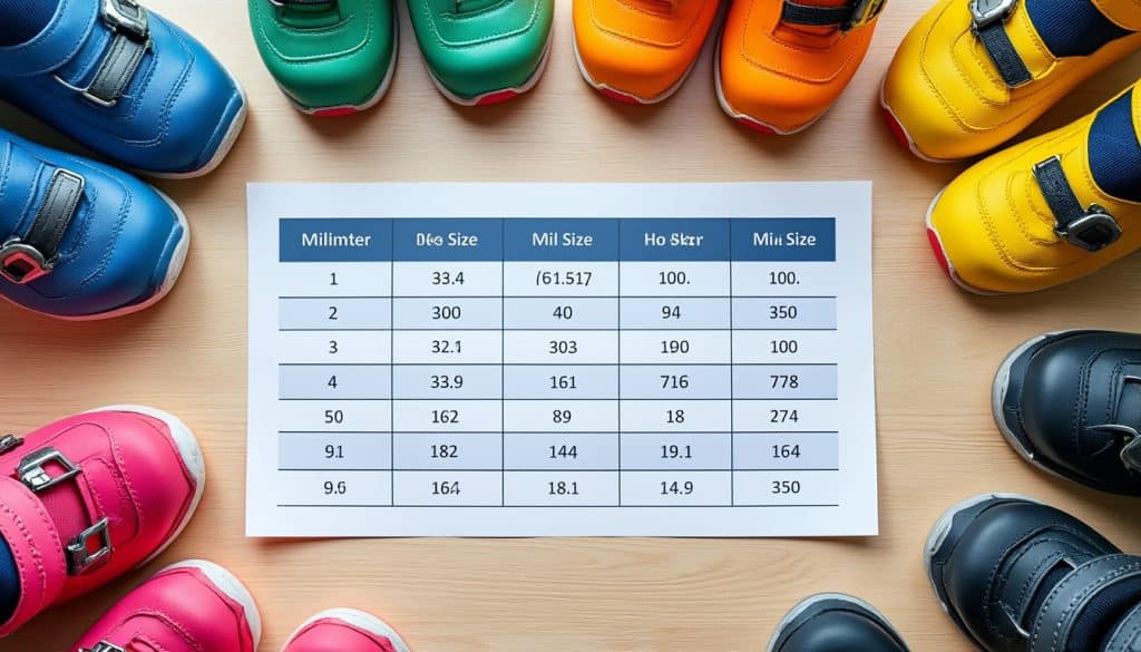Tableau taille chaussure de ski enfant en mm : choisir du premier coup